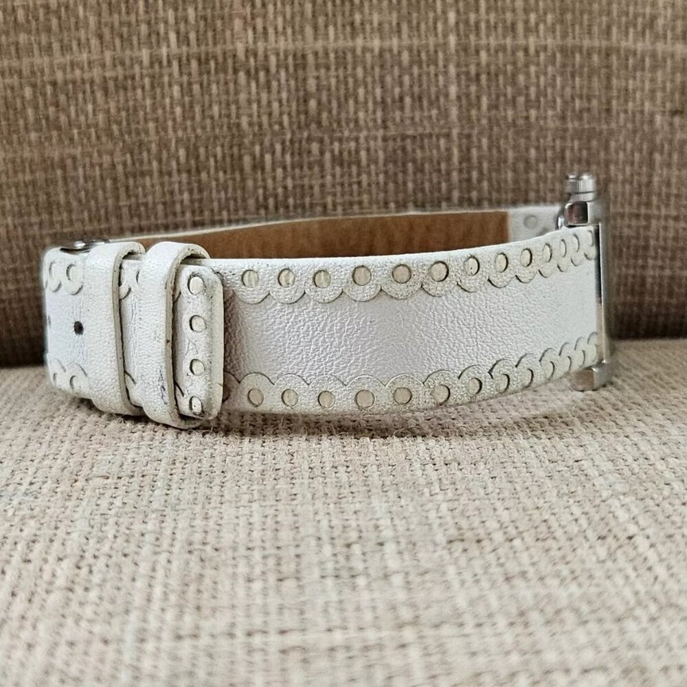 Skagen Denmark Ladies Wristwatch Quartz Analog White Leather Strap Watch - Picture 3 of 11